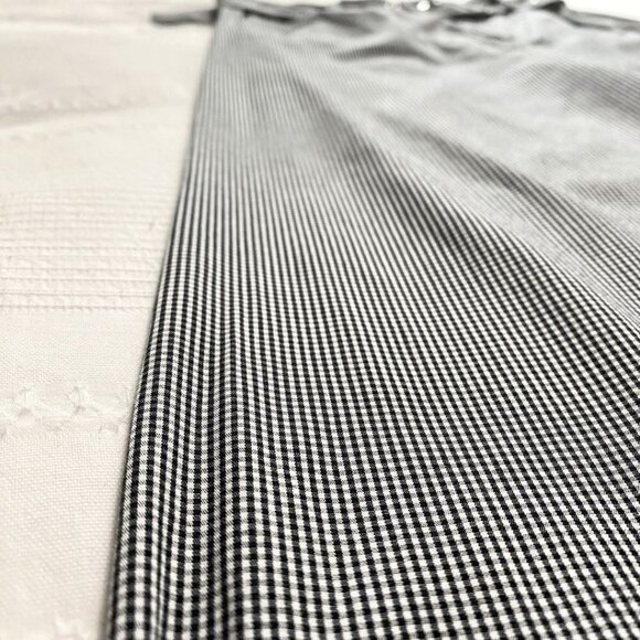 CURRENT AIR BLACK WHITE CHECKS WIDE CROPPED LEG BELTED PANTS - S - Picture 5 of 8
